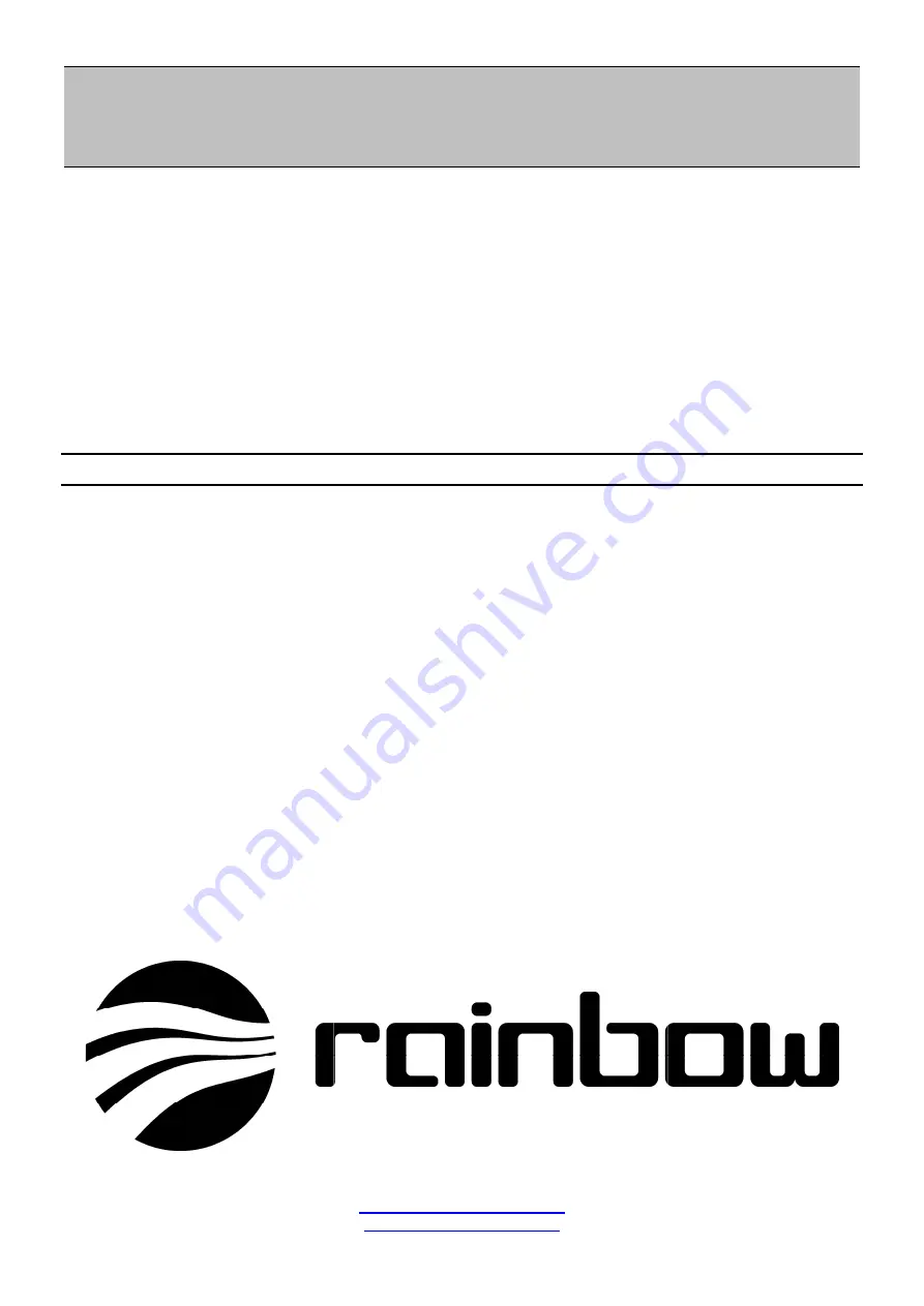 Rainbow 231229 Скачать руководство пользователя страница 1