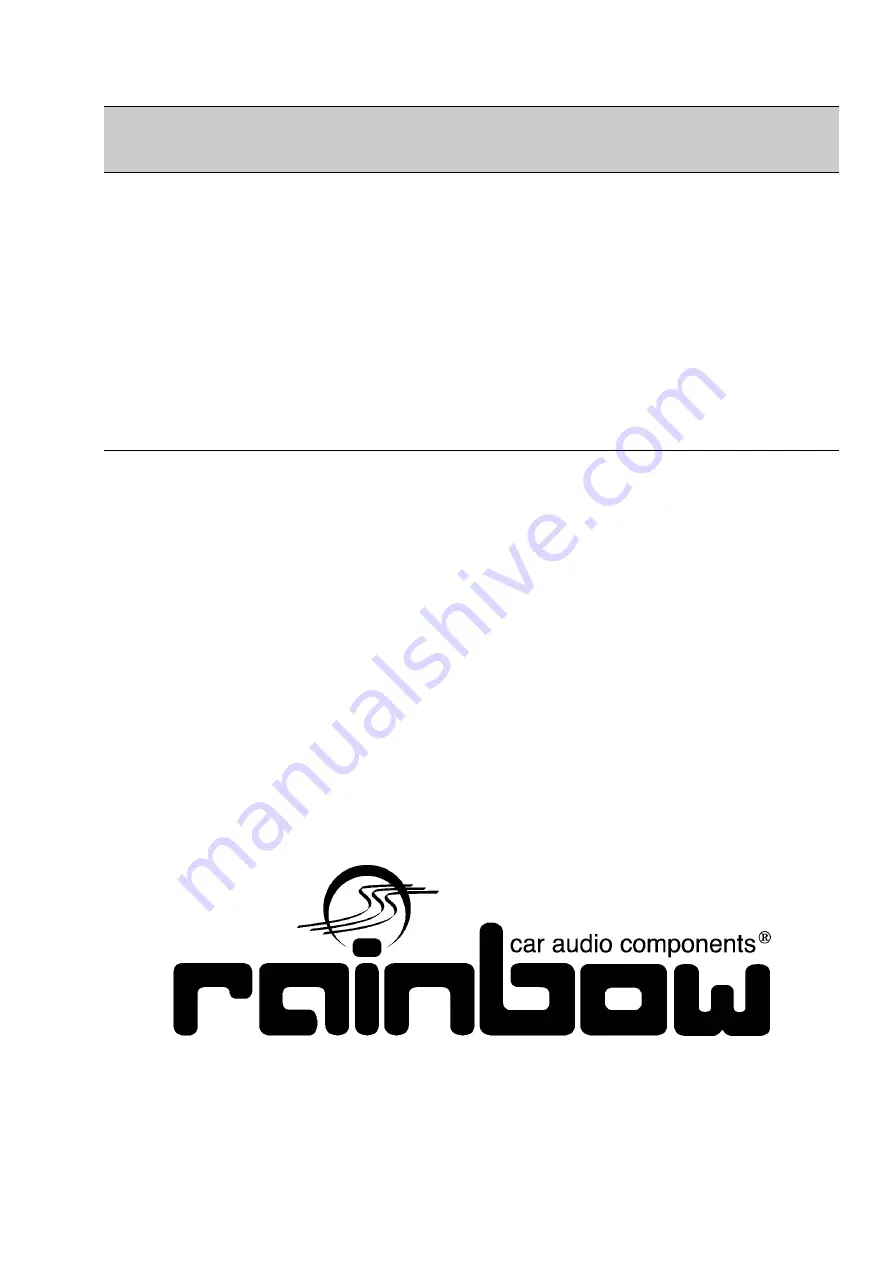 Rainbow 271023 Installation Instructions Manual Download Page 1