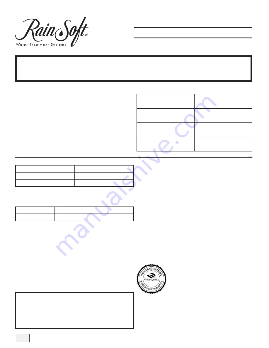 RainSoft EC4 50 V Owner'S Manual Download Page 28