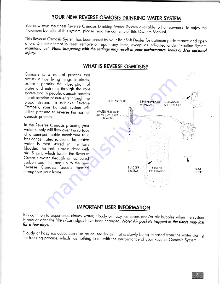 RainSoft UF10C-GAC Owner'S Manual Download Page 2