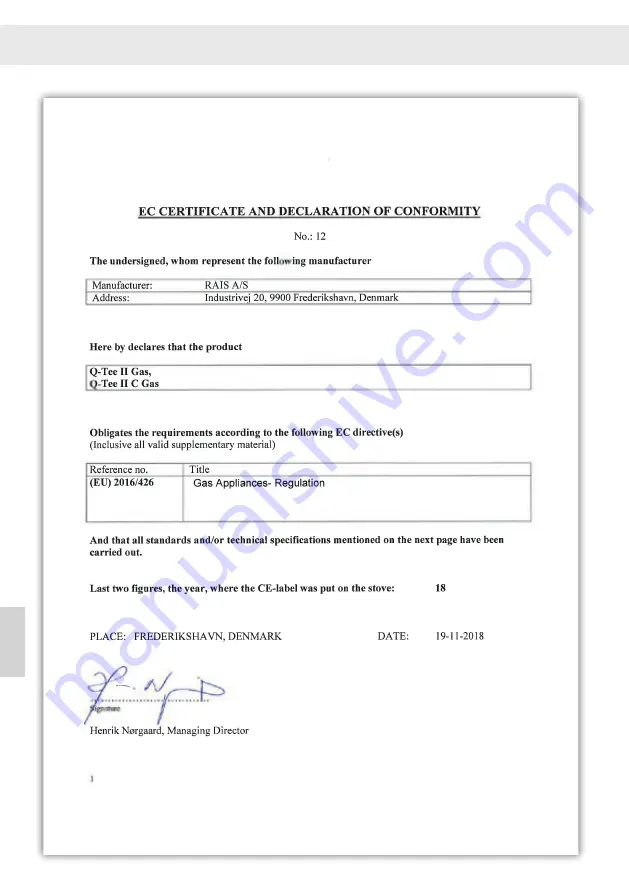 RAIS attica Q-TEE 2 C GAS Installation Manual Download Page 644