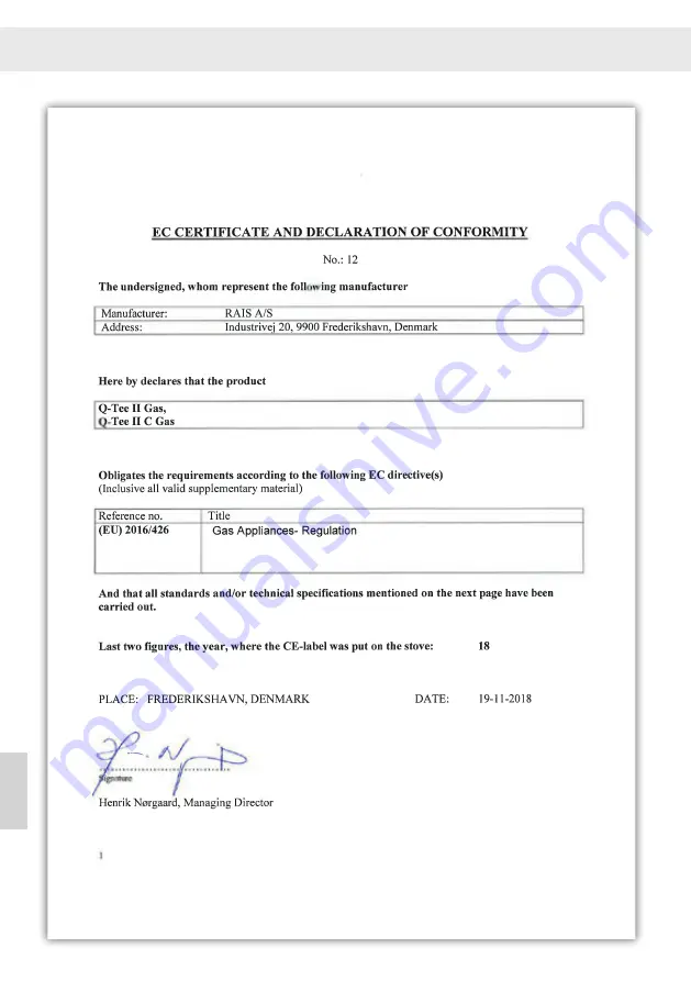 RAIS attica Q-TEE 2 C GAS Installation Manual Download Page 736