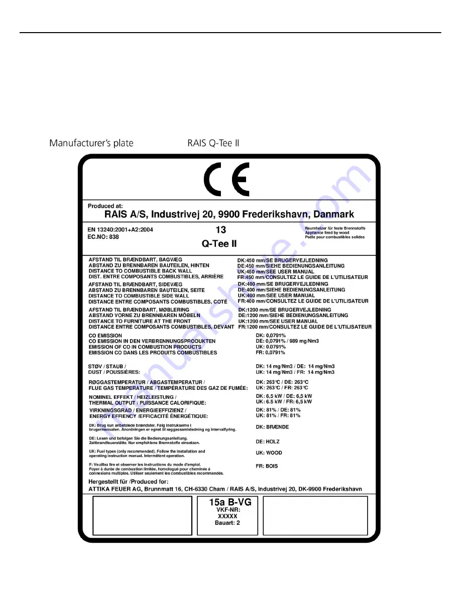 RAIS Q-Tee 2 Instructions For Installation, Use And Maintenance Manual Download Page 10