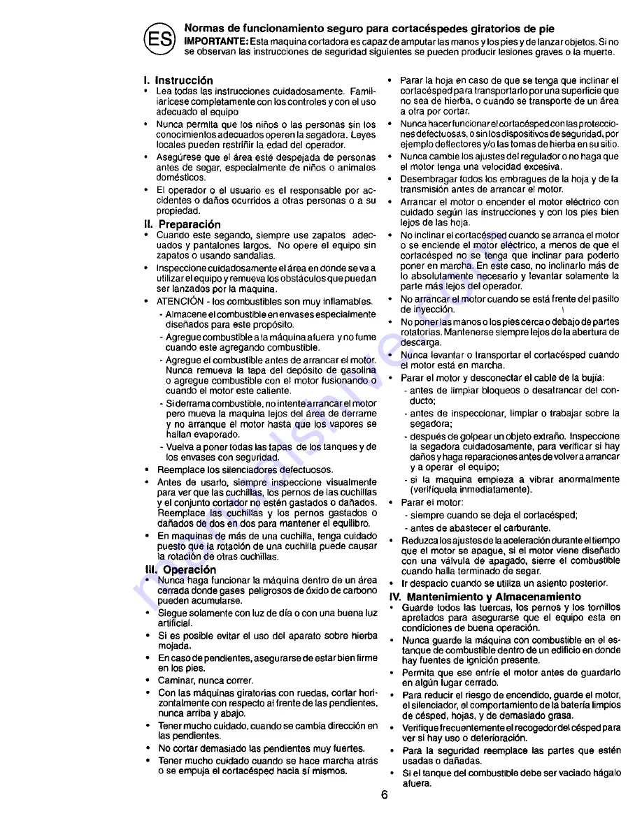 Rally RE621C Instruction Manual Download Page 6