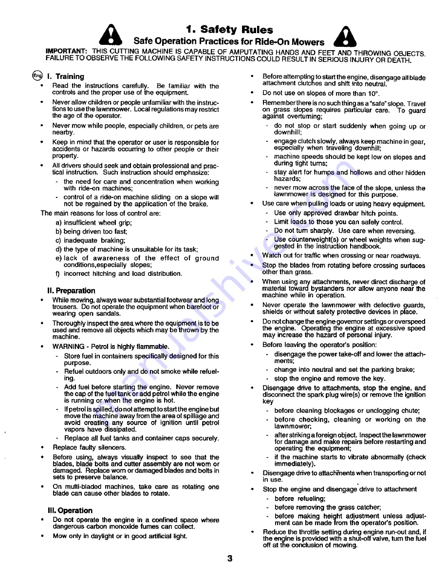 Rally RZ145H42 Instruction Manual Download Page 3