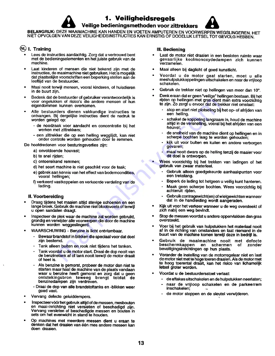 Rally RZ145H42 Instruction Manual Download Page 13