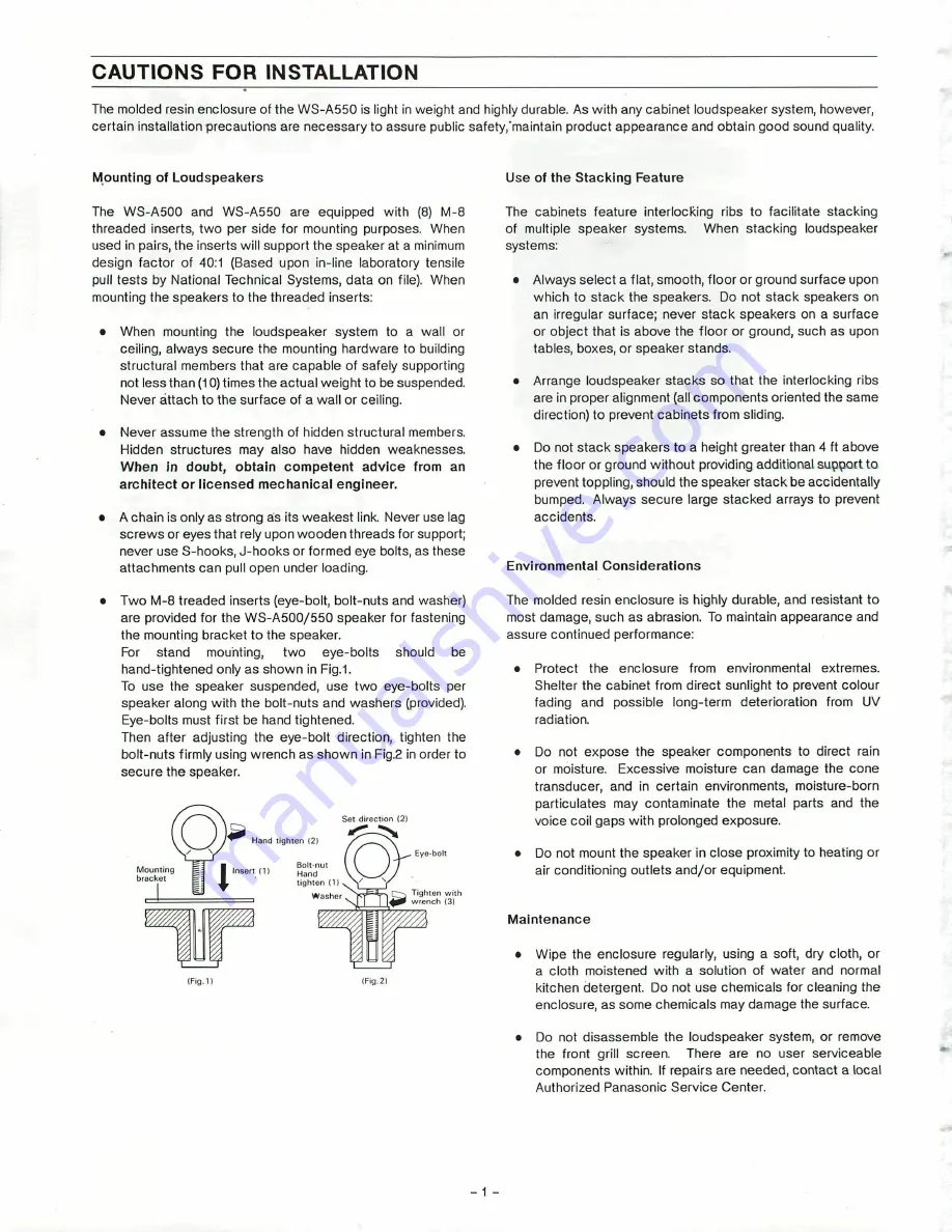 Ramsa WS-A550-K Скачать руководство пользователя страница 2