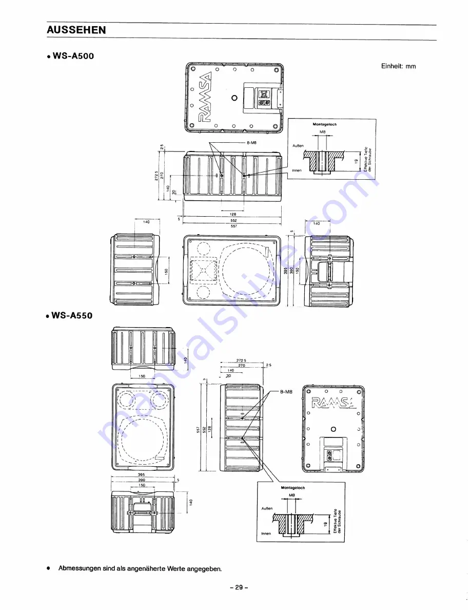 Ramsa WS-A550-K Operating Instructions Manual Download Page 30