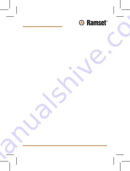 RAMSET CBCHR18 Owner'S Manual Download Page 4