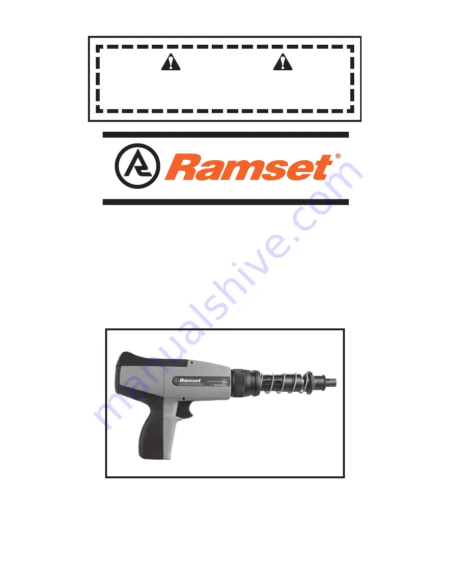 RAMSET D45A Operator'S Safety & Operating Instruction Manual Download Page 1