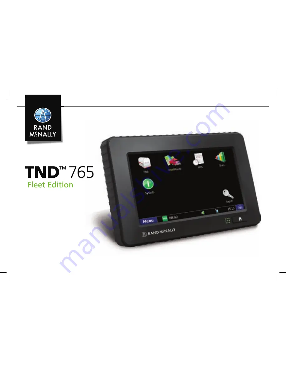 Rand McNally TND 765 Скачать руководство пользователя страница 1