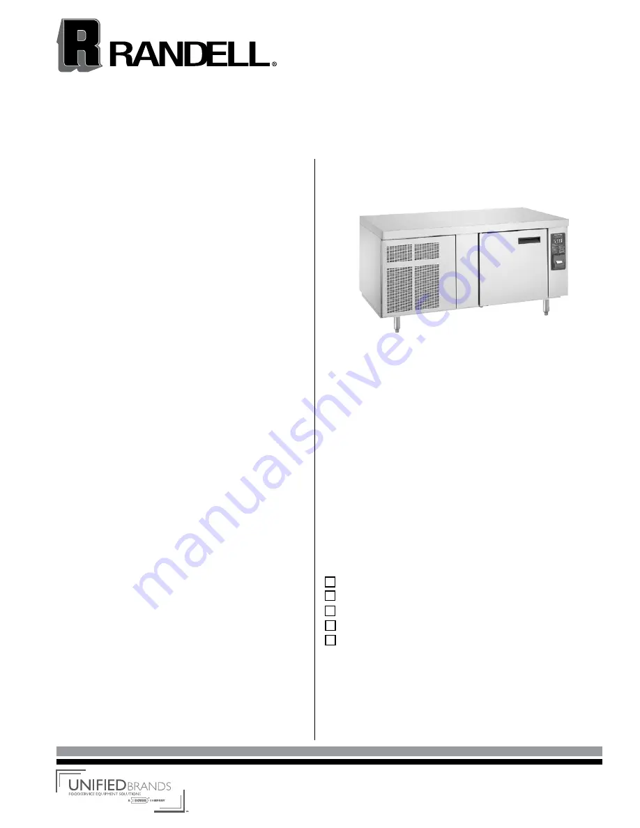 Randell BC-10E Specifications Download Page 1