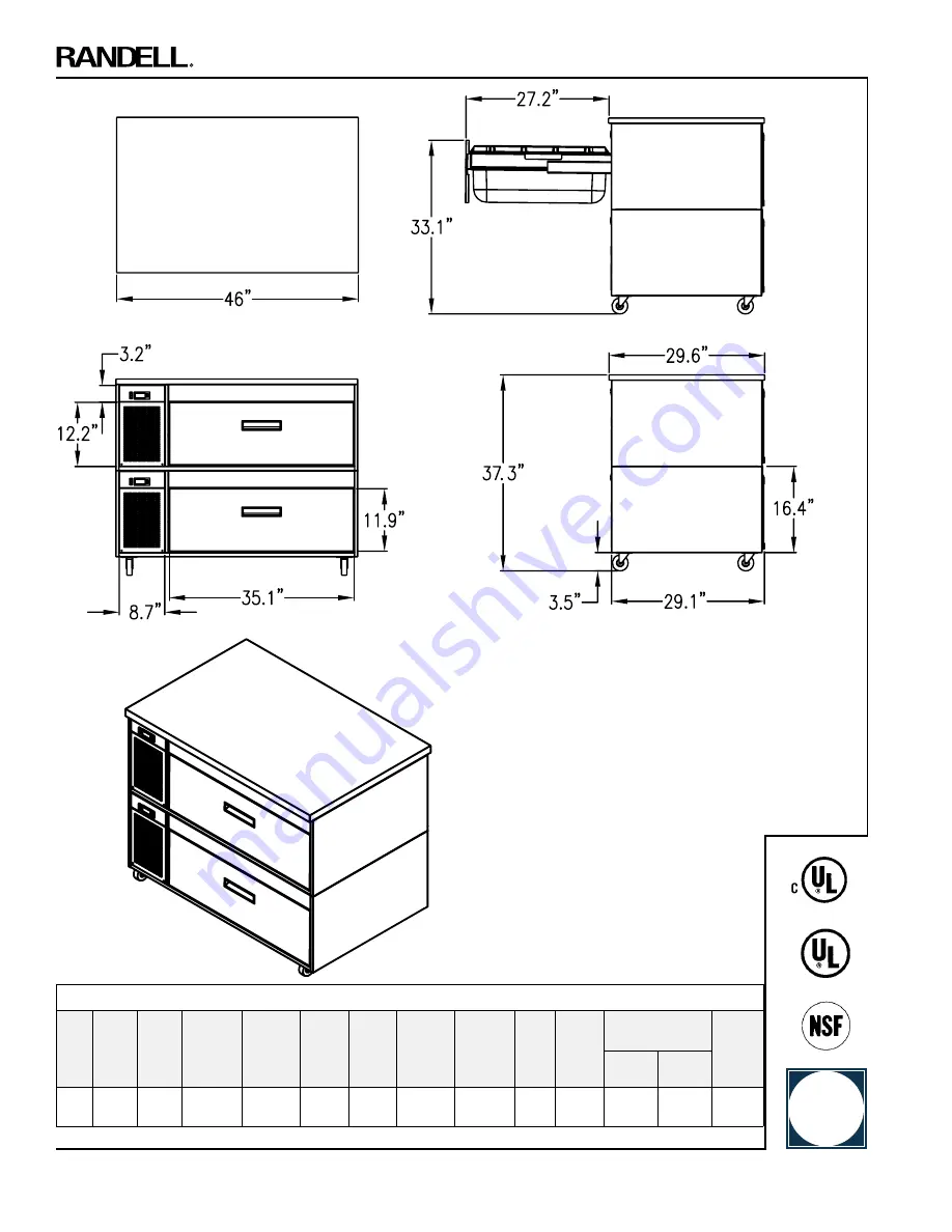 Randell FX Series FX-1 Specifications Download Page 8