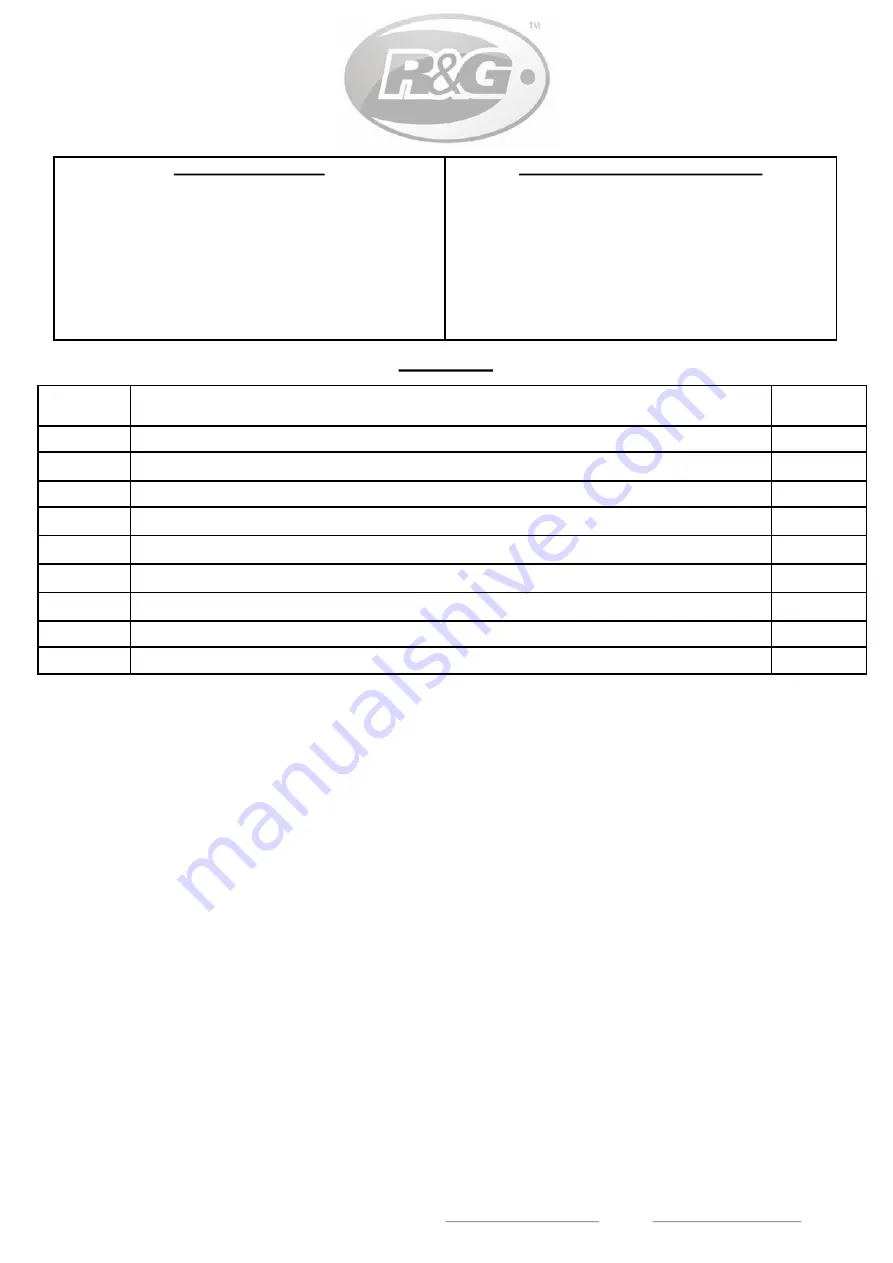 R&G CP0479 Fitting Instructions Manual Download Page 2