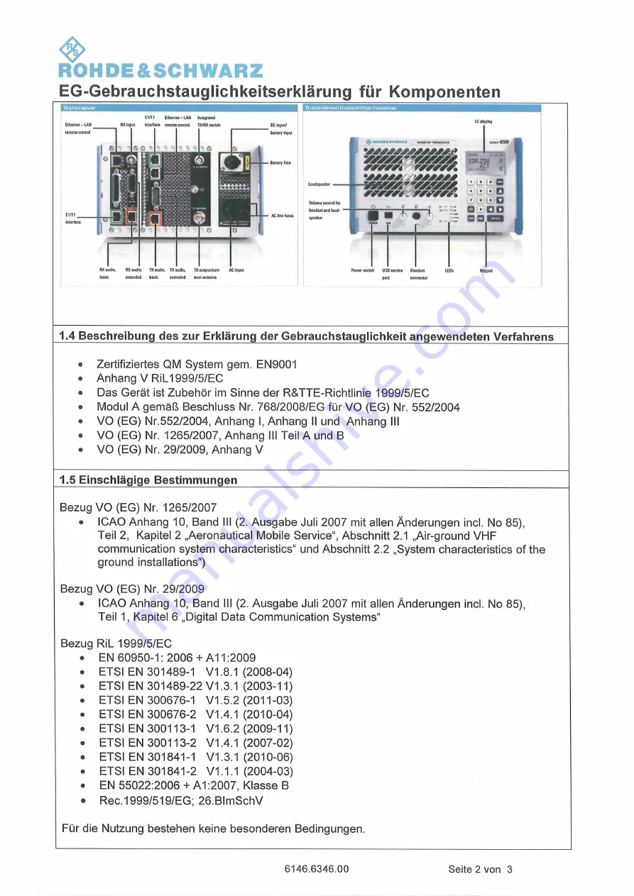 R&S 4200 Series Скачать руководство пользователя страница 24