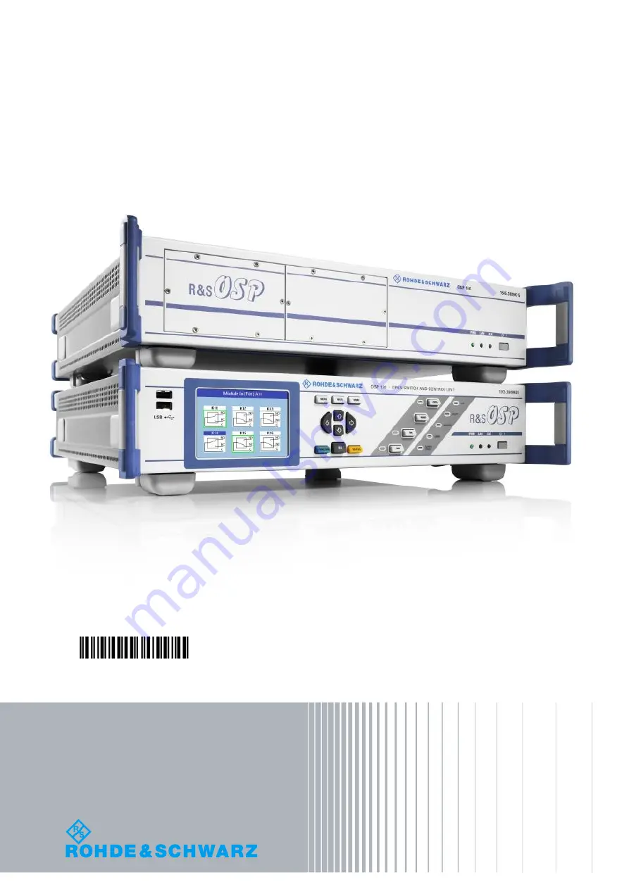 R&S OSP Скачать руководство пользователя страница 1