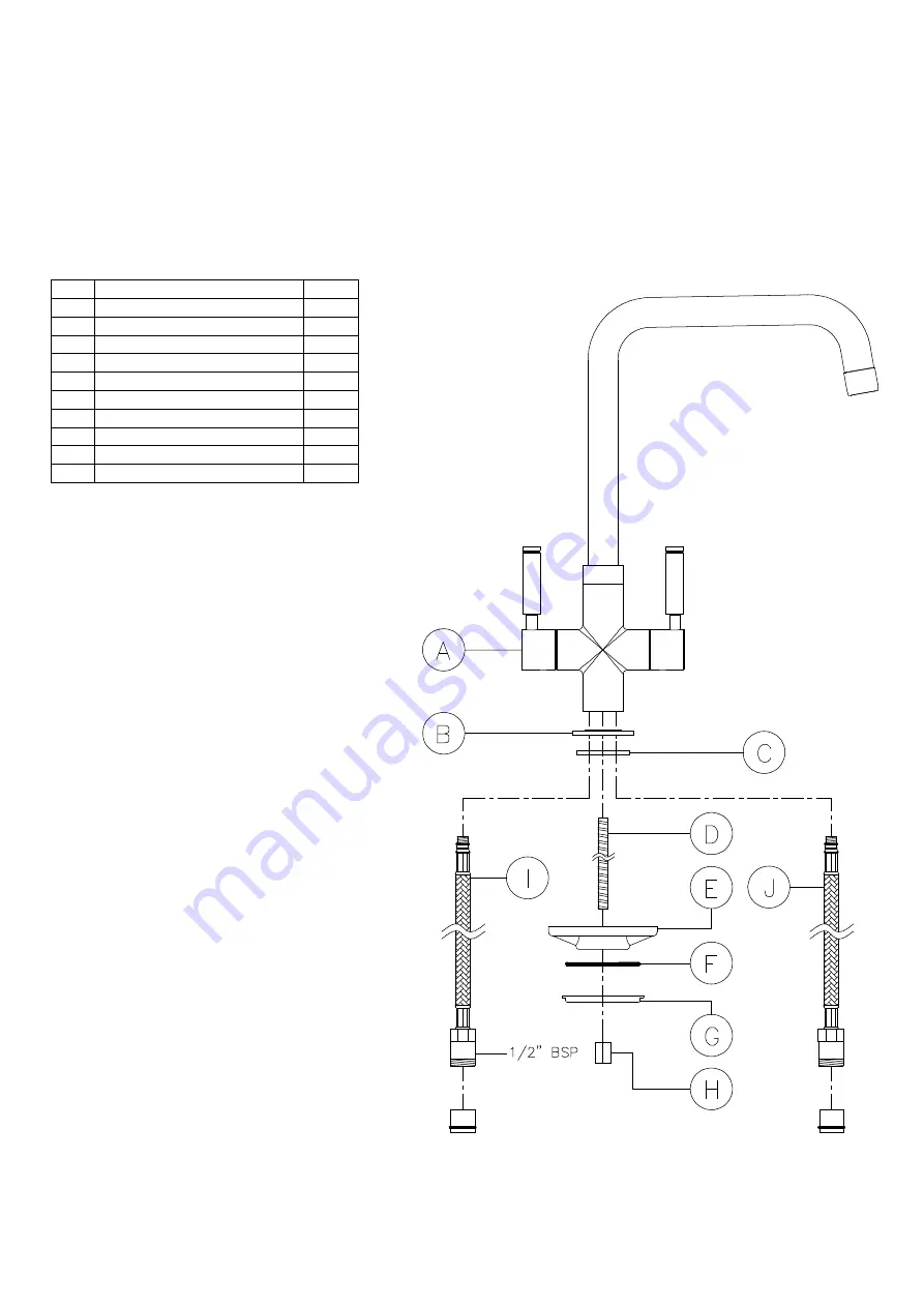 Rangemaster Aquaquad Monobloc TAQ1 Quick Installation Manual Download Page 2