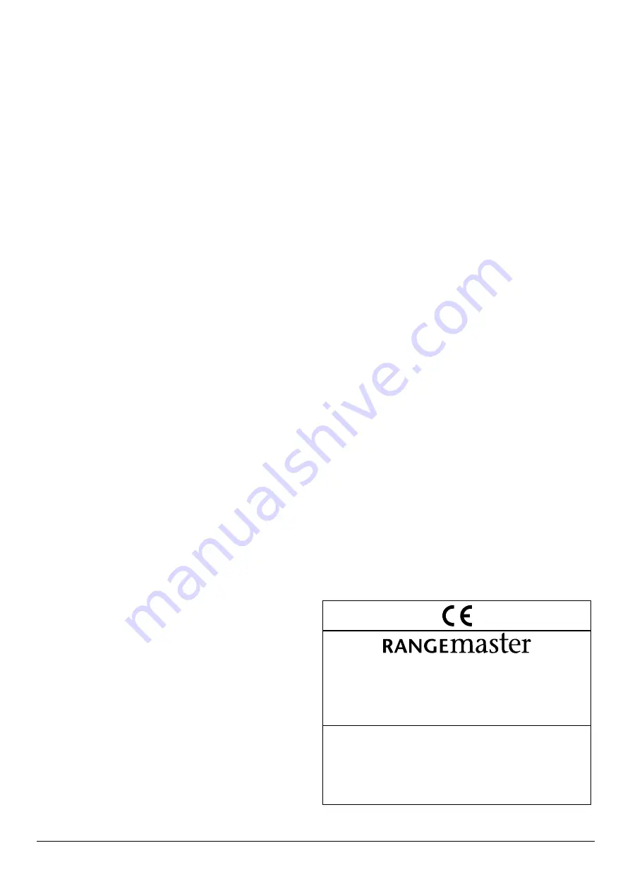 Rangemaster CRUB3314WH Installation Manual Download Page 8