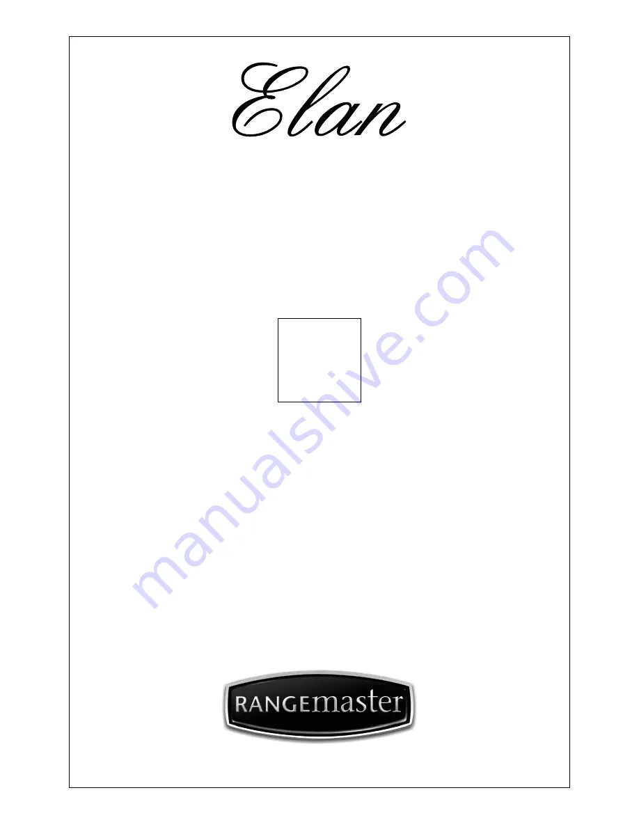 Rangemaster Elan 90 Induction Cooker U109987 - 01 Installation & User Manual Download Page 1