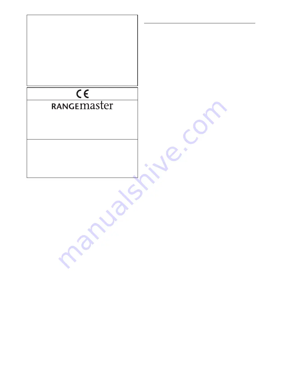 Rangemaster IGNEOUS Installation Instructions & Aftercare Information Download Page 4