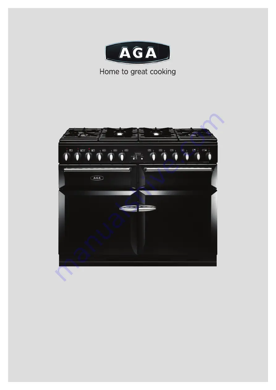 Rangemaster MASTERCHEF XL 110 Dual Fuel User'S Manual & Installation Instructions Download Page 1