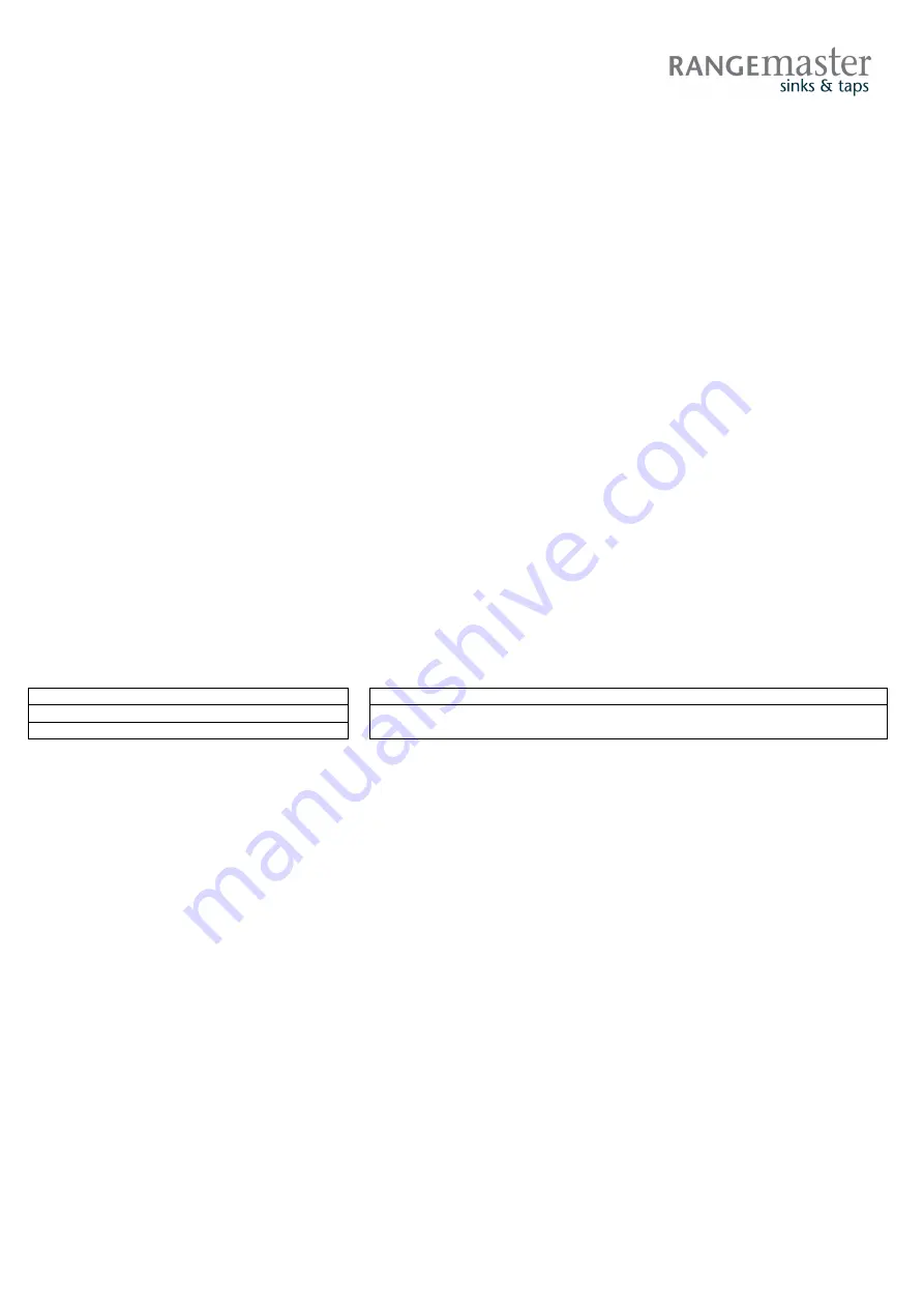 Rangemaster Quadrant Monostem 2 TMO2 Instructions Download Page 1