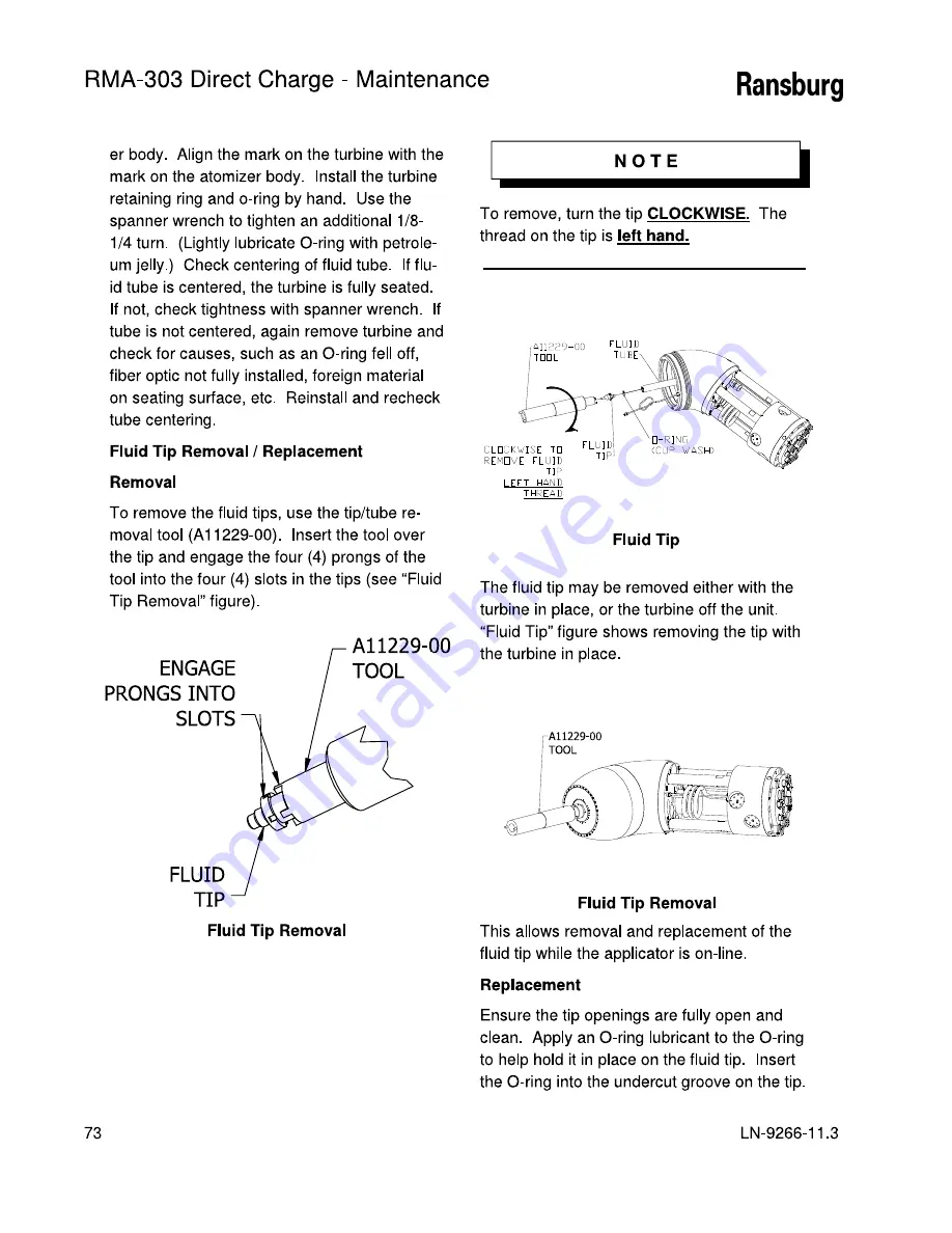 Ransburg A12867 Service Manual Download Page 76