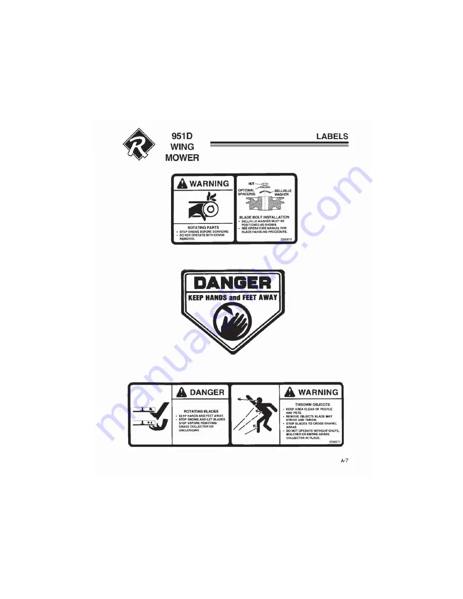 Ransomes 951D 946900 Operation & Safety Manual Download Page 9