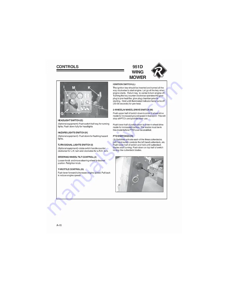 Ransomes 951D 946900 Operation & Safety Manual Download Page 18