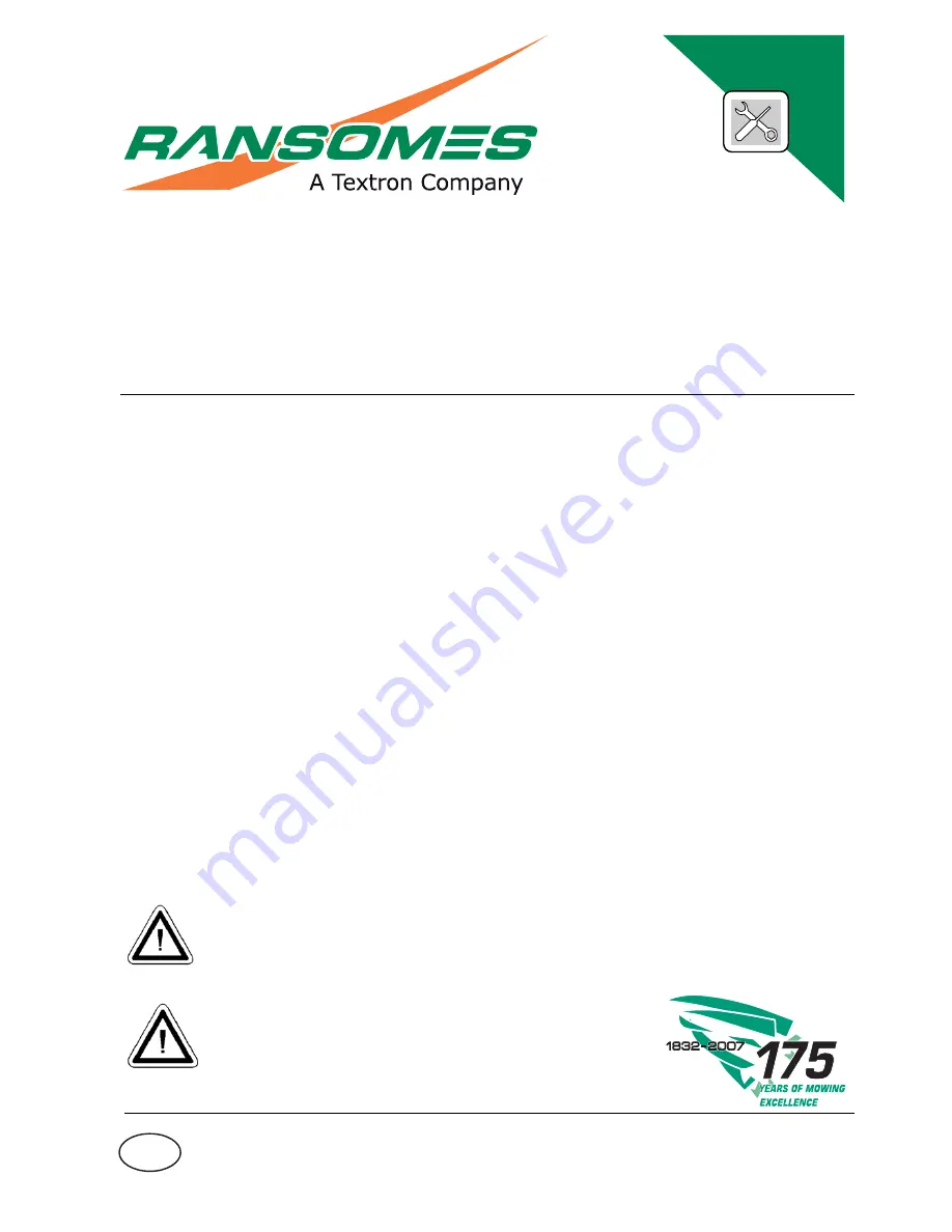 Ransomes Commander 3520 Safety, Operation & Maintenance Manual Download Page 1