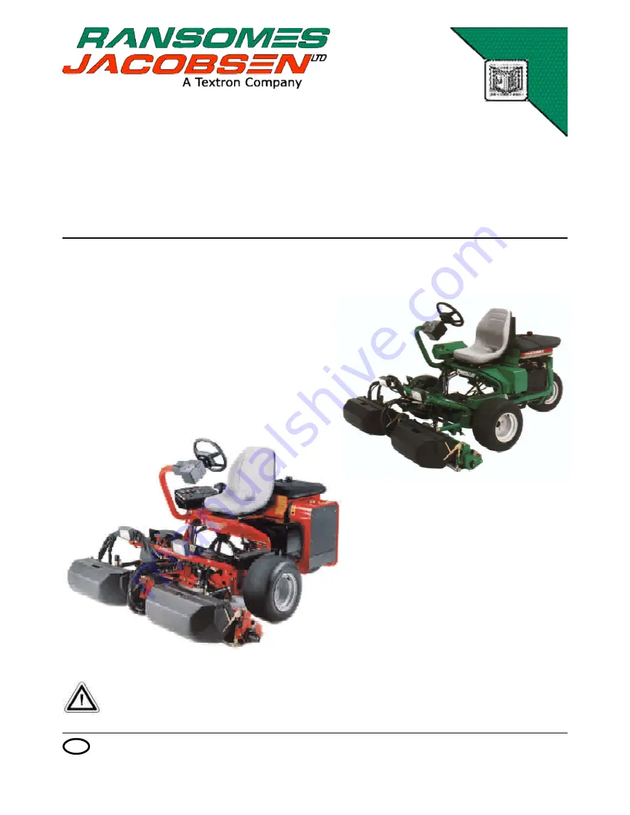 Ransomes G - PLEX DP series Service Course Manual Download Page 1