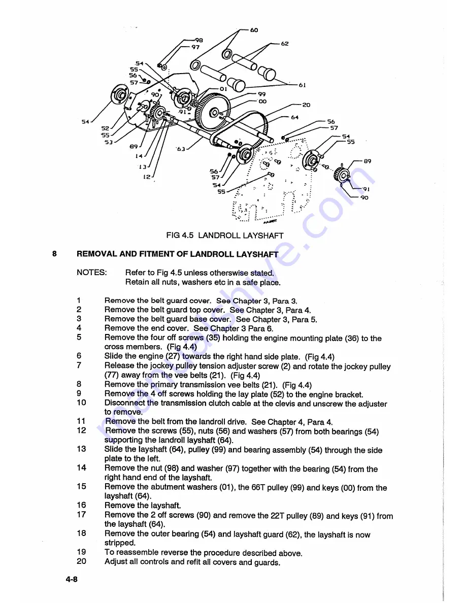 Ransomes greens super 50(20) Service And Repair Manual Download Page 52