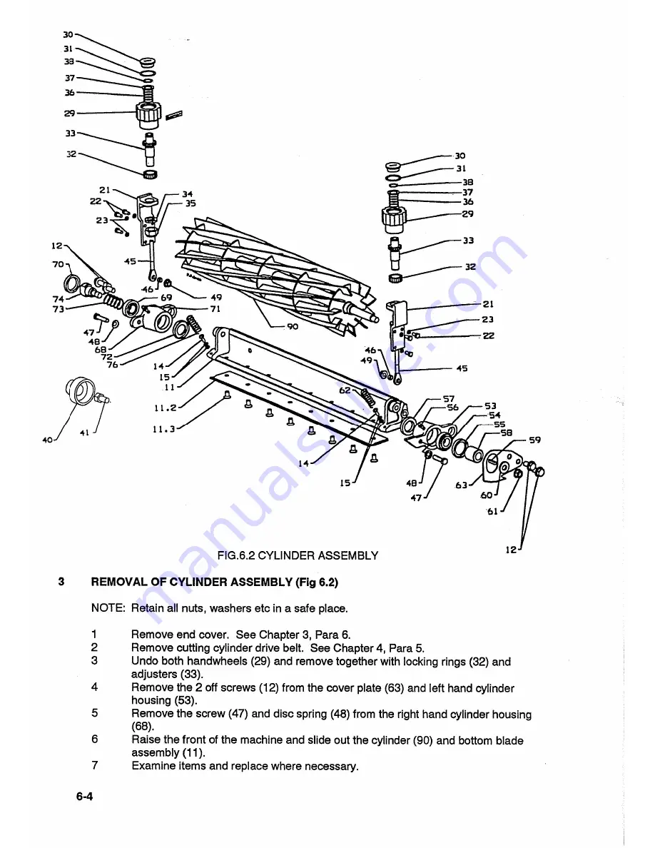 Ransomes greens super 50(20) Service And Repair Manual Download Page 68