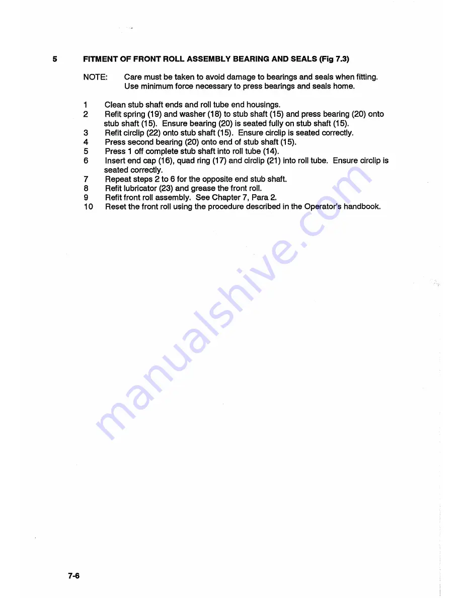 Ransomes greens super 50(20) Service And Repair Manual Download Page 78