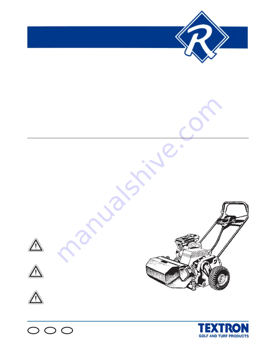 Ransomes Greens Super 55 Safety And Operation Manual Download Page 1