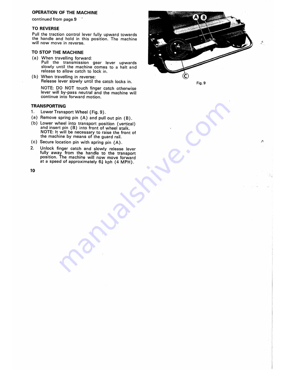 Ransomes Hydrostatic Vergecutter 76 Operator'S Handbook Manual Download Page 12