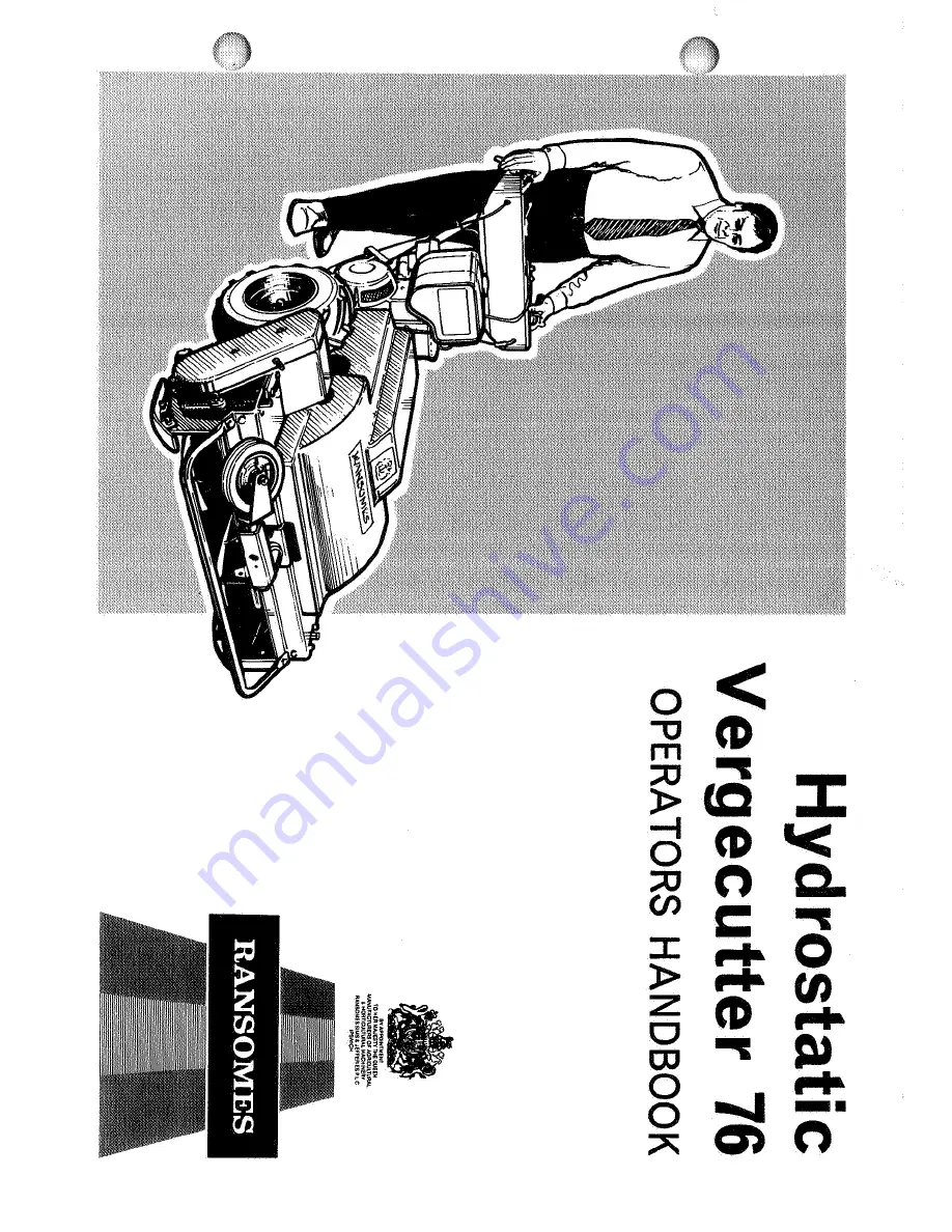 Ransomes Hydrostatic Vergecutter 76 Operator'S Handbook Manual Download Page 28