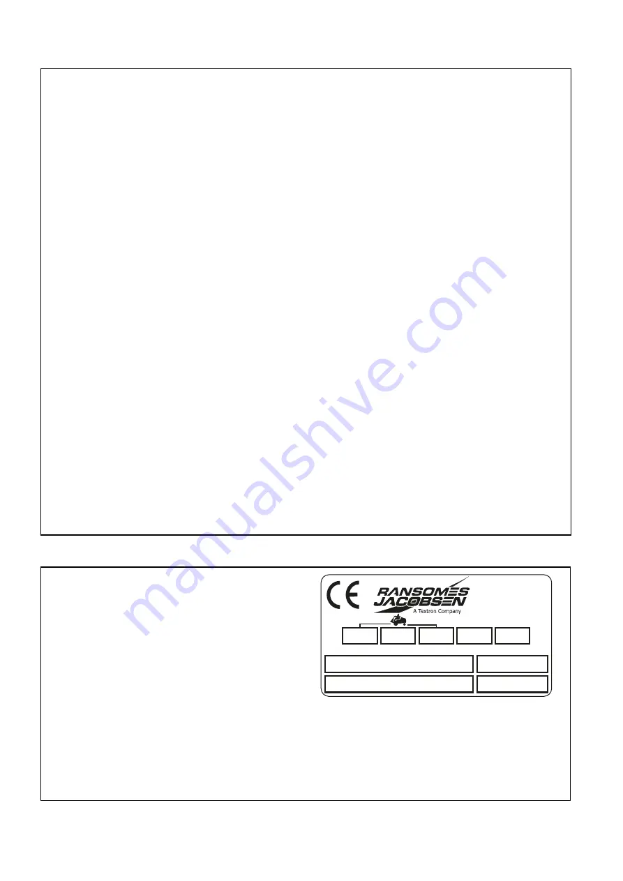 Ransomes Mastiff 91 Safety, Operation & Maintenance Manual Download Page 52