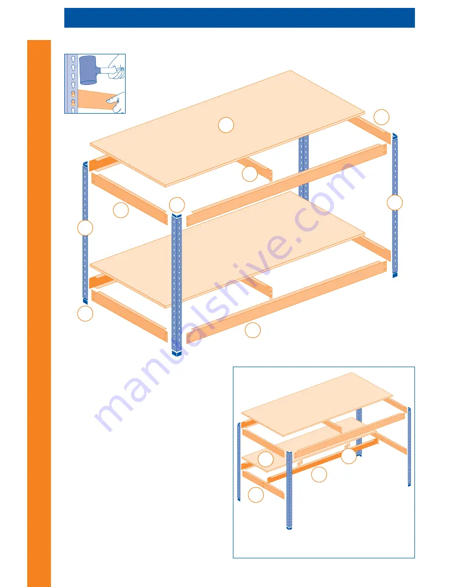 Rapid Racking Heavy duty workbench Assembly Manual Download Page 2