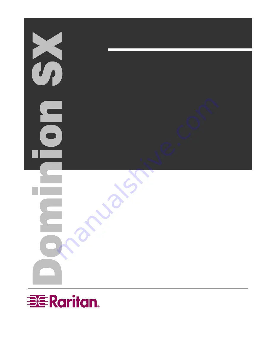 Raritan Dominion SX16 Installation And Operation Manual Download Page 1