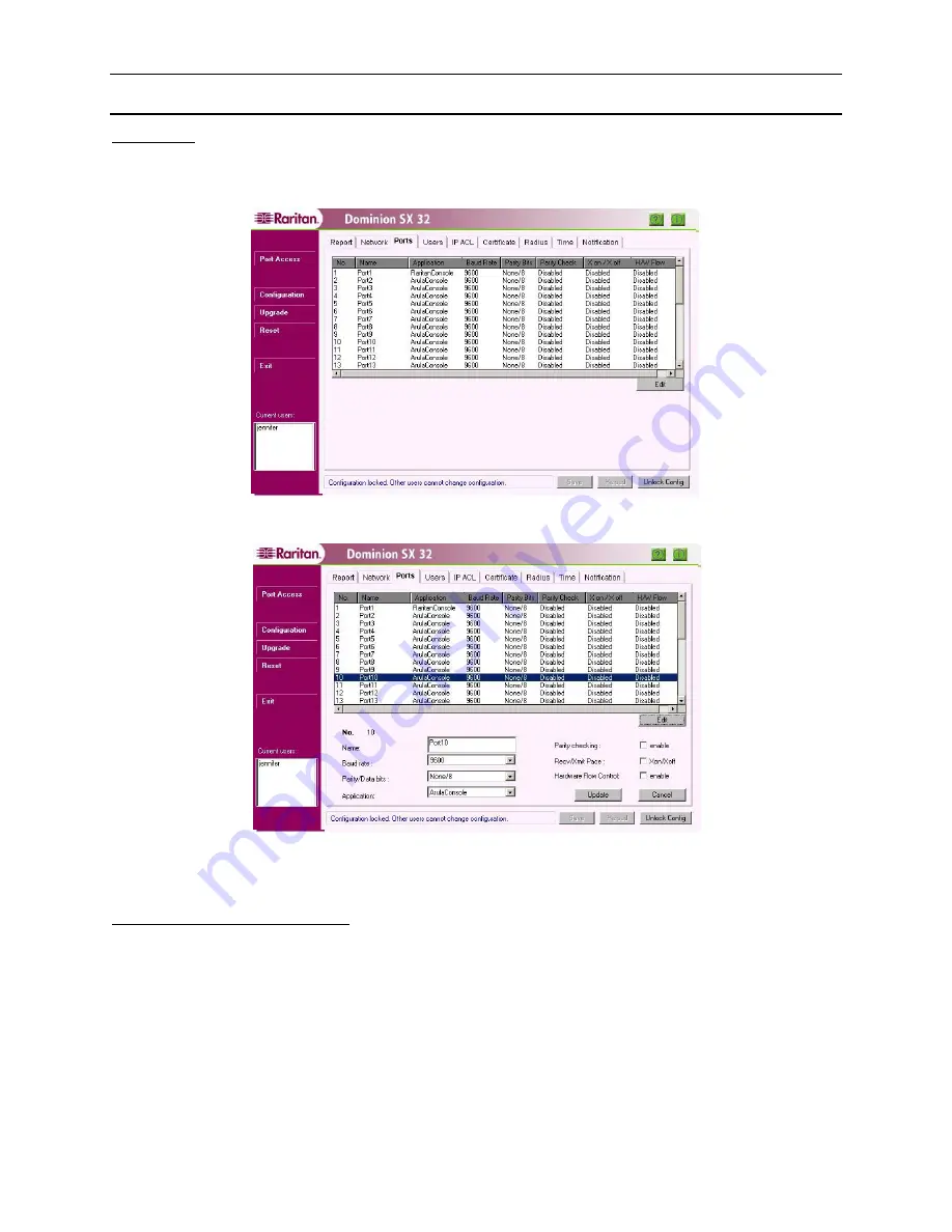 Raritan Dominion SX16 Installation And Operation Manual Download Page 55