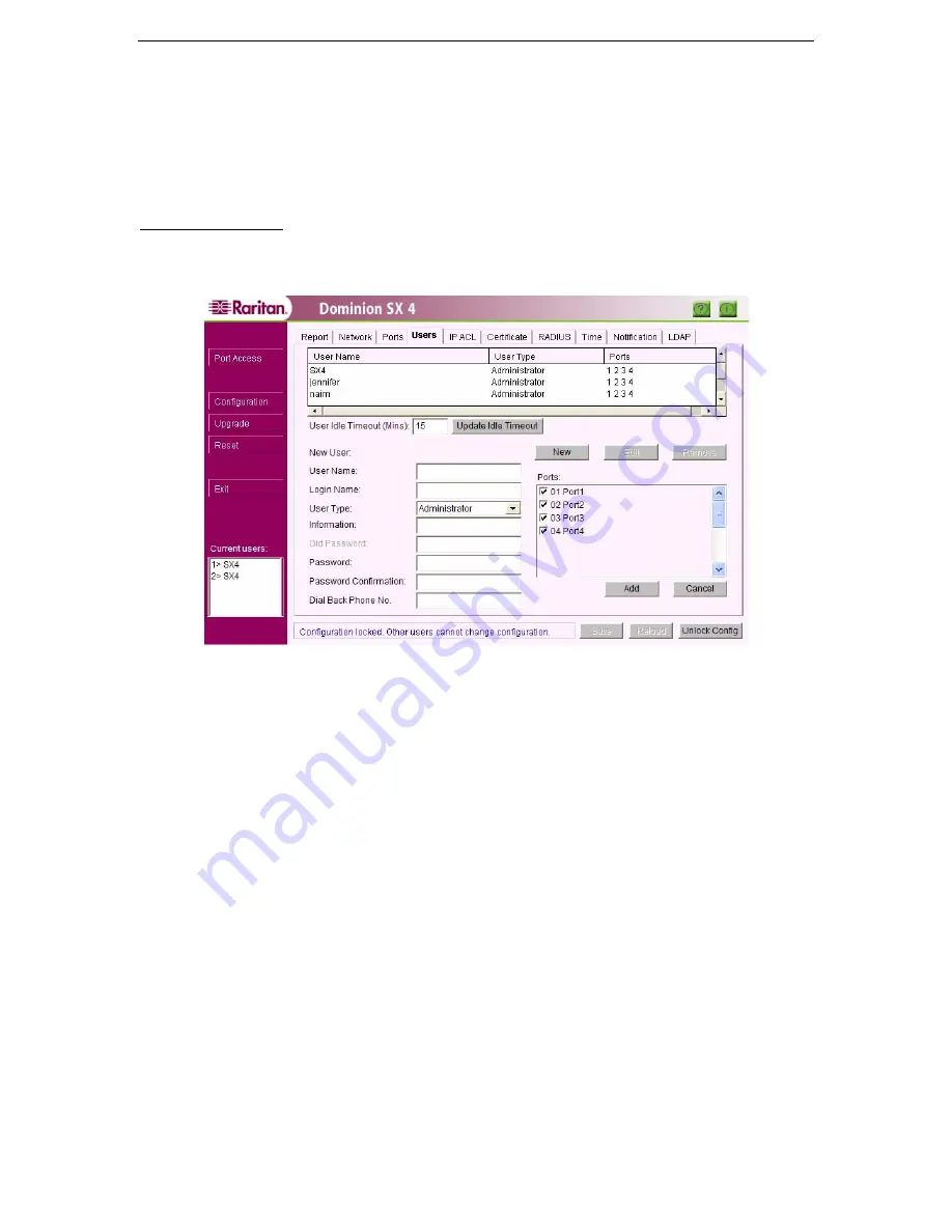 Raritan SX32 Installation And Operation Manual Download Page 51