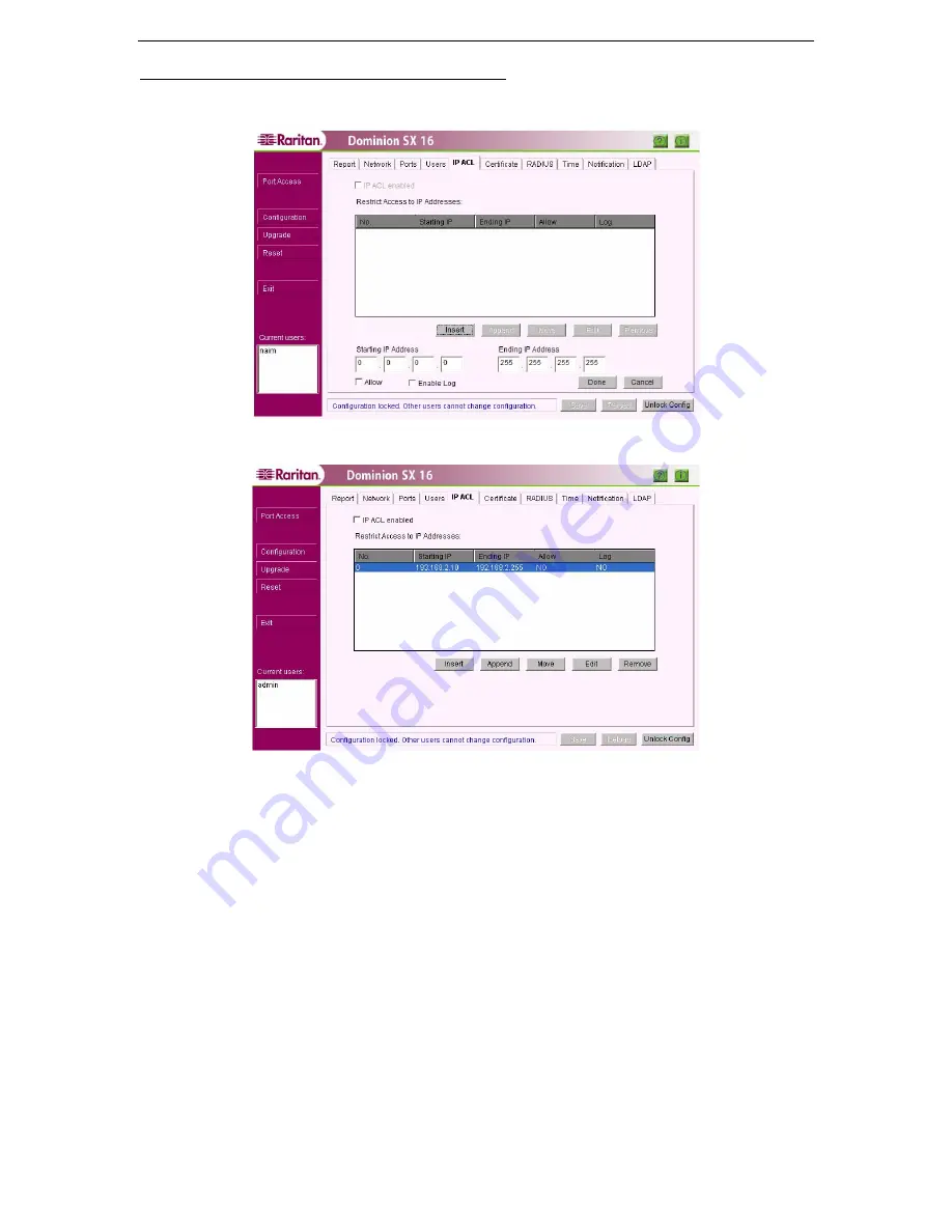 Raritan SX32 Installation And Operation Manual Download Page 54