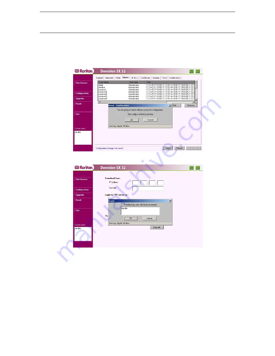 Raritan SX32 Installation And Operation Manual Download Page 75