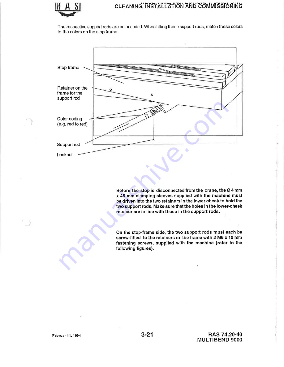 RAS MULTIBEND 9000 Operator'S Manual Download Page 43