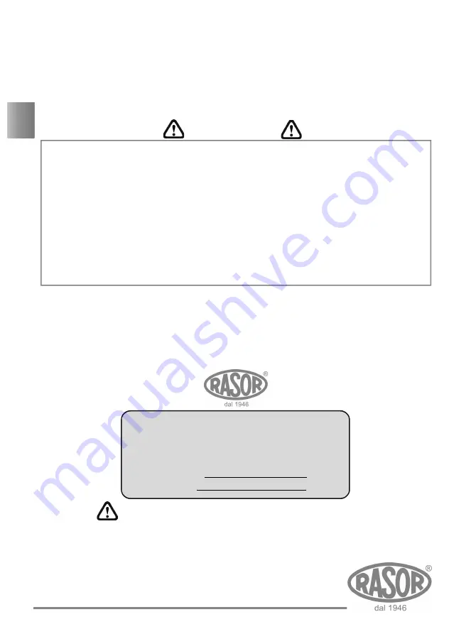 RASOR FP862 Use Manual Download Page 4