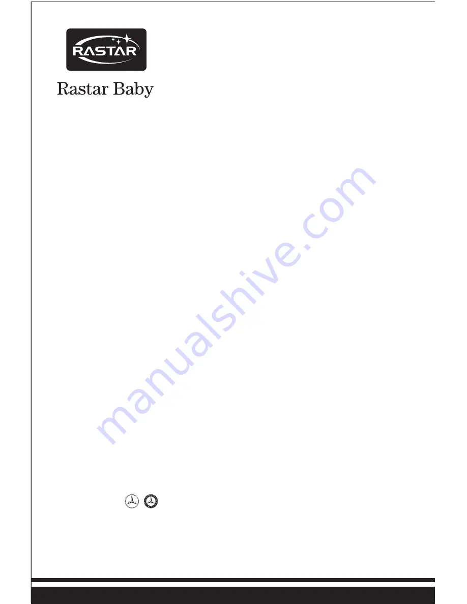 rastar mercedes-benz slk Instruction Manual Download Page 14