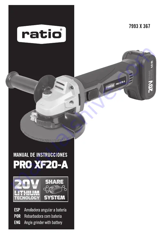 Ratio PRO XF20-A Скачать руководство пользователя страница 1