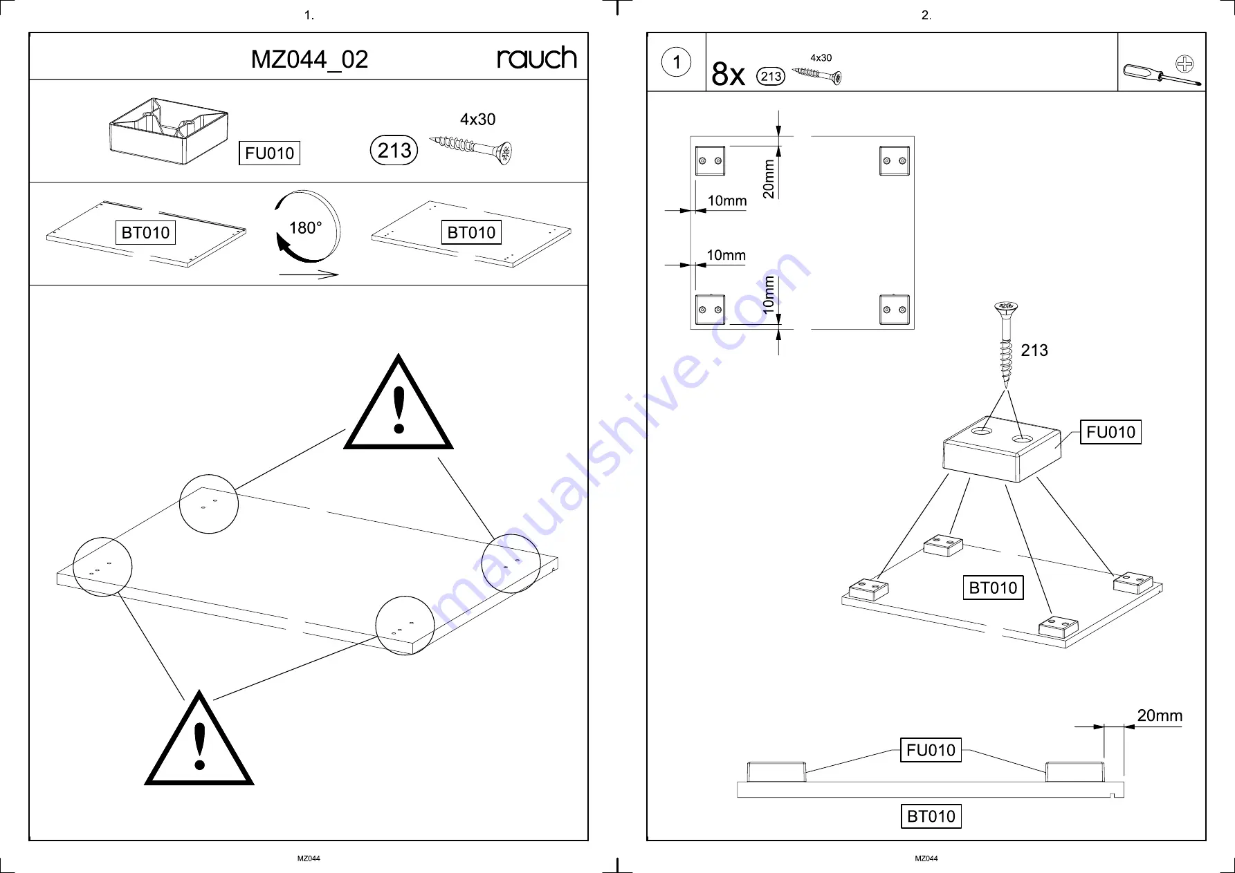 Rauch Bristol MZ044 Assembly Instructions Manual Download Page 16