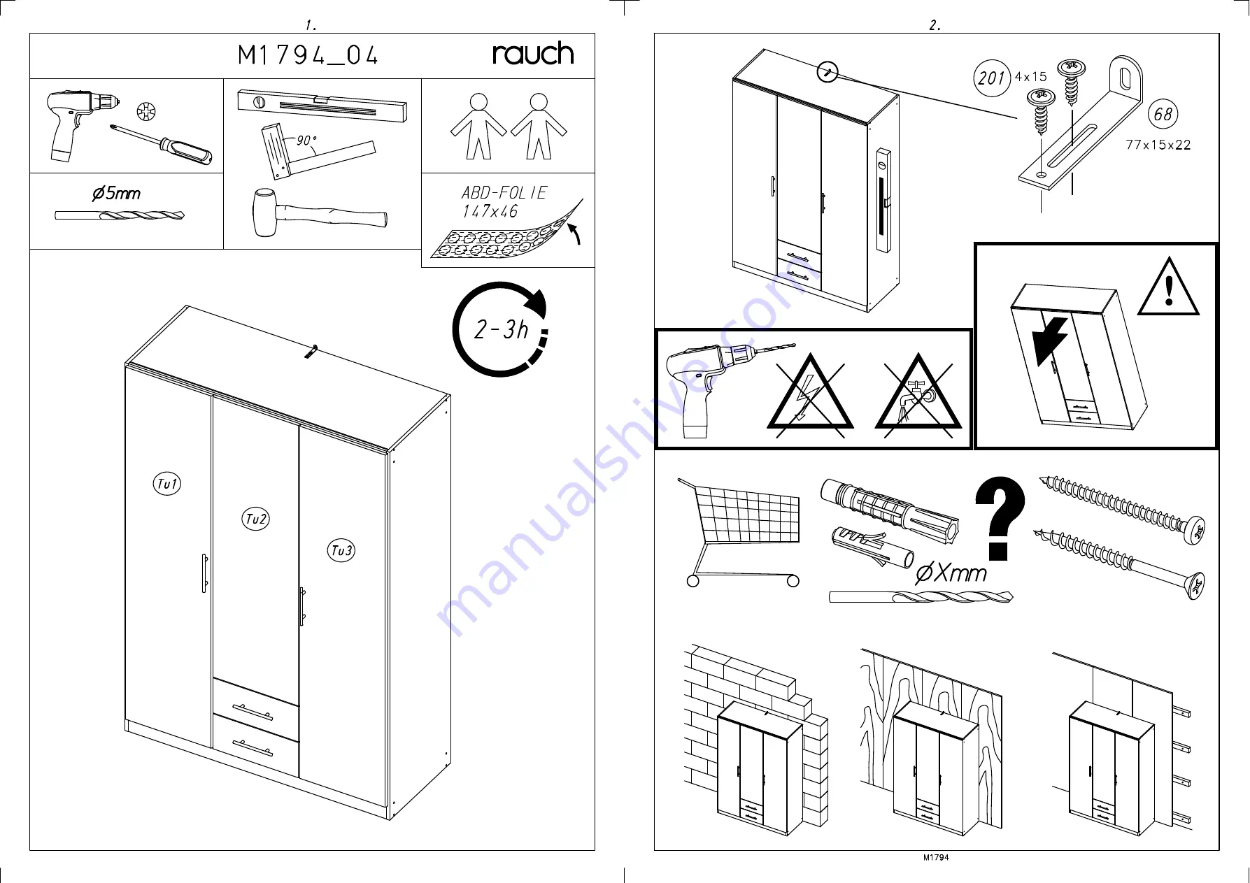 Rauch Krefeld 44747.6 Assembly Instructions Manual Download Page 3